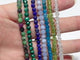 4MM Multi-Faceted Crystal Flash Bead Bracelets Wholesale Malachite Ruby Zoisite Blue Lace Agate