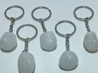Sri Lanka White Moonstone Tumbled Keychain Wholesale