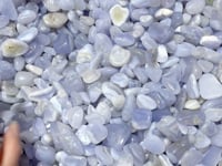 Polished Blue Lace Agate Gravel Tumbled Mixed Size Closeout