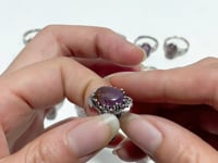 17 Pieces Auralite 23 Crystal Different Styles Sterling Silver Ring