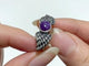 #D16 Silver Rings Wing Shape Wholesale Charoite Lapis Lazuli