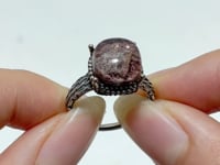 #E7 Silver Rings Wholesale Garnet Garden Quartz