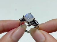 #F7 Silver Rings Vine Shape Wholesale Moonstone Amethyst Citrine