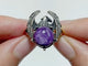 #G1 Silver Rings Eagle Shape Wholesale Kunzite Charoite Citrine Malachite Clear Quartz Smoky Quartz