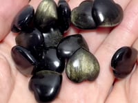 Gold Sheen Obsidian Heart 1.8*1.8cm Wholesale