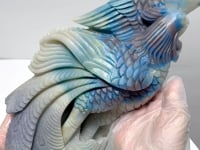 Large Blue Trolleite Phoenix Carving