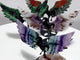 4 Pairs Mixed Pegasus Wing Carving With Stand Fluorite Chevron Amethyst