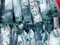 Fat Moss Agate Points Tower Wholesale