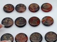 Carnelian 12 Zodiac Small Round Slices DIY Accessories