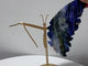 Blue Sodalite Butterfly Wing Carving With Stand