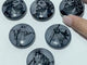 Black Obsidian Engraved Jesus Christ Round Slices DIY Accessories Wholesale
