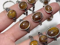 13 Pieces Beautiful Cacoxenite Super7 Sterling Silver Different Styles Ring