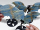 3 Pairs Blue Onyx Flying Dragon Wing With Stand