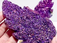 Beautiful Purple Aura Quartz Cluster Angel Wing With Stand