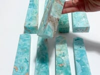 9 Pieces Blue Hemimorphite Four-Sided Tower