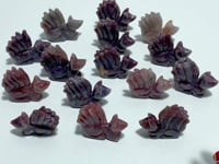 15 Pieces Purple Rose Quartz Nine-Tailed Fox Carving