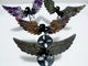 4 Pairs Pegasus Wing With Stand Chevron Amethyst Dragon Blood Stone