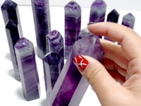 13 Pieces Beautiful Rainbow Purple Fluorite Crystal Tower