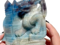 Trolleite Flying Dragon With Castle Carving