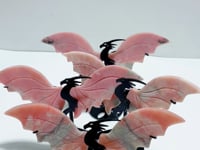 4 Pairs Pink Opal Flying Dragon Wing With Stand