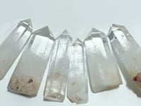 6 Pieces Clear Quartz Large Fat Points Raw Bottom