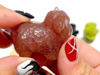 9 Types Cute OX Calf Carving Wholesale Obsidian Pink Opal Green Aventurine