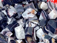 Black Stripe Agate Free Form Wholesale