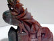Unique Ocean Jasper Flying Dragon With Castle Carving