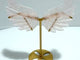 Unique Rose Quartz Wing Carving With Stand