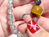 Universe Planets Labradorite Clear Quartz Silver Sheen Obsidian Bracelet Wholesale Original Design