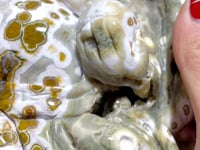 Beautiful 8th Vein Ocean Jasper Ganesha Carving