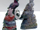 4 Pieces Ocean Jasper Peacock Peafowl Carving