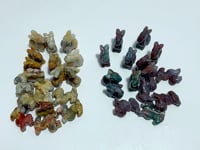 2 Types Donkey Carving Wholesale Crazy Agate Ocean Jasper