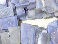 Druzy Blue Chalcedony Four-sided Tower Point Wholesale