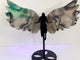 Volcano Agate Angel Wing Carving With Stand (UV Reactive)