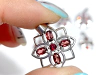 2 Styles Garnet Flower Pendant Wholesale