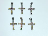 Colorful Tourmaline Cross Shape Pendant Wholesale