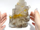 Golden Healer Quartz Hematoid Fire Quartz Flying Dragon Castle Carving