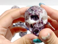 13 Pieces Purple Fluorite Skull Carving