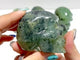 6 Pieces Green Prehnite Geode Skull Carving