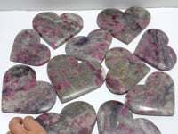 11 Pieces Large Red Tourmaline Heart