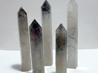 5 Pieces Large Black Tourmaline Crystal Tower