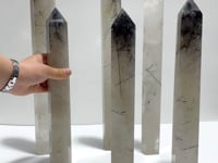 6 Pieces Large Black Tourmaline Crystal Tower