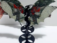2 Pairs Africa Blood Stone Flying Dragon Wing With Stand