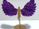 Beautiful Aura Quartz Cluster Angel Wing With Stand