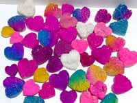 45 Pieces Angel Aura Heart Crystals Spirit Quartz Cluster