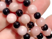 Silver Sheen Obsidian Pink Opal DIY Bracelet Wholesale Original Design