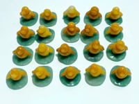Yellow Agate Duck On Leaf Mini Carving Wholesale