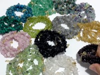 13 Types Chip Bracelets Wholesale Obsidian Rutile Quartz Clear Quartz