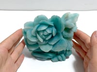 Beautiful Caribbean Calcite Large Flower Carving